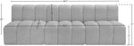 Arc - Boucle Fabric 3 Seats Modular Sofa