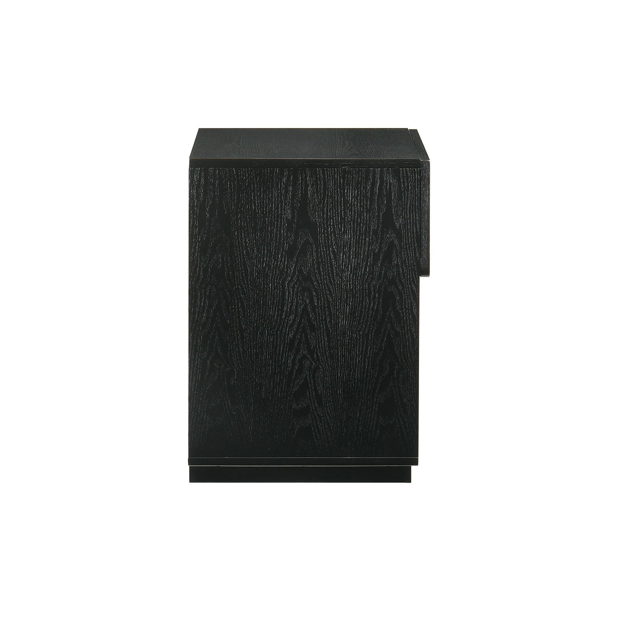 Petra - 1 Drawer Wood Nightstand - Black