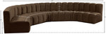 Arc - Velvet 7 Piece U-Shaped Modular Sofa