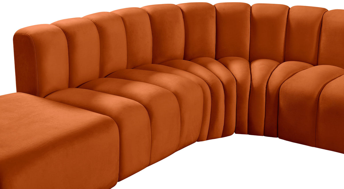 Arc - Velvet 7 Piece Corner Modular Sofa