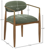 Riccio - Fabric Dining Arm Chair (Set of 2) - Walnut Frame