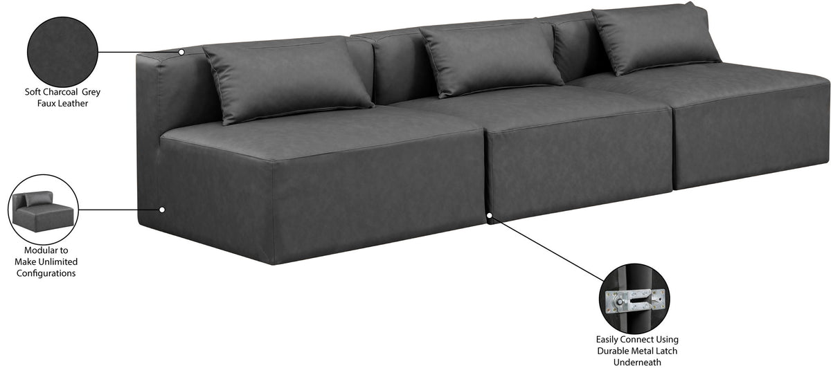Cube - Modular 3 Seat Armless Sofa