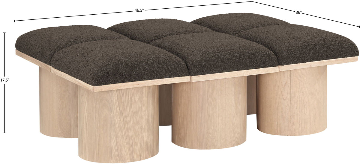 Pavilion - 6 Piece Modular Bench With Natural Base