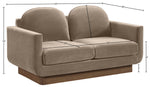 Diviento - Velvet Performance Fabric Upholstered Loveseat