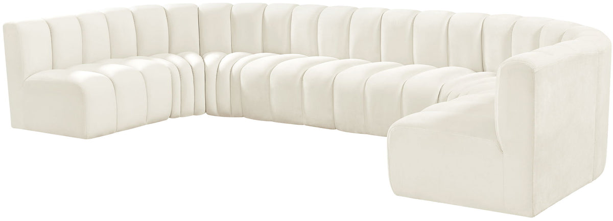 Arc - Velvet Modular U-Shaped Sectional