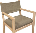 Avon - Linen Textured Performance Fabric Upholstered Dining Arm Chair