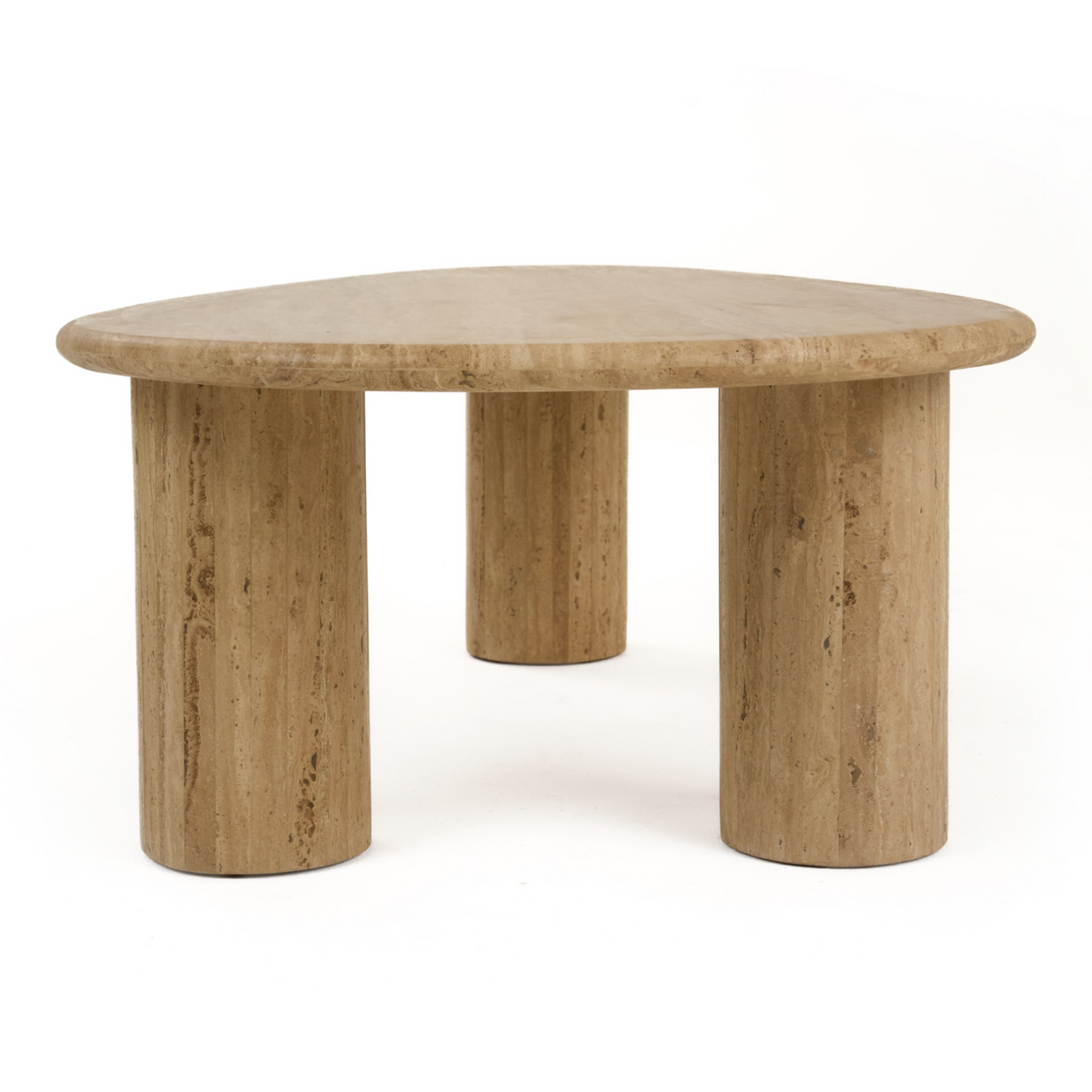 Gracemont - Modern Travertine Marble Freeform Coffee Table by VIG Furniture - View 3