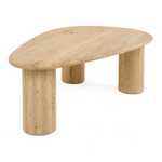 Gracemont - Modern Travertine Marble Freeform Coffee Table by VIG Furniture - View 2