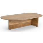 Chisholm - Modern Travertine Marble + Wood Freeform Coffee Table by VIG Furniture - View 3