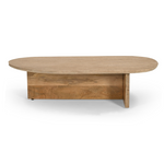 Chisholm - Modern Travertine Marble + Wood Freeform Coffee Table by VIG Furniture - View 1