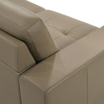 Pimentel - Leather Sectional Sofa With Tufted Back And Track Arms