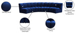Infinity - 4 Piece Velvet Modular Sectional