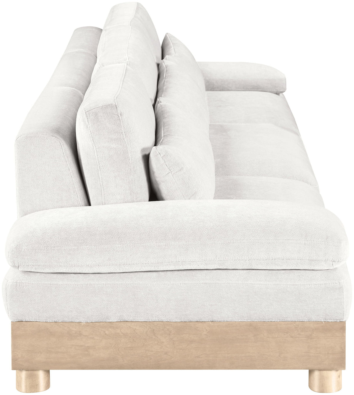 Turin - Chenille Fabric Upholstered Modular Sectional - White
