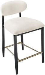 Riccio - Fabric Stool - Black Frame