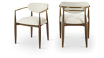 Riccio - Fabric Dining Arm Chair (Set of 2) - Walnut Frame
