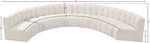 Arc - Boucle Fabric 8 Piece U-Shaped Modular Sofa