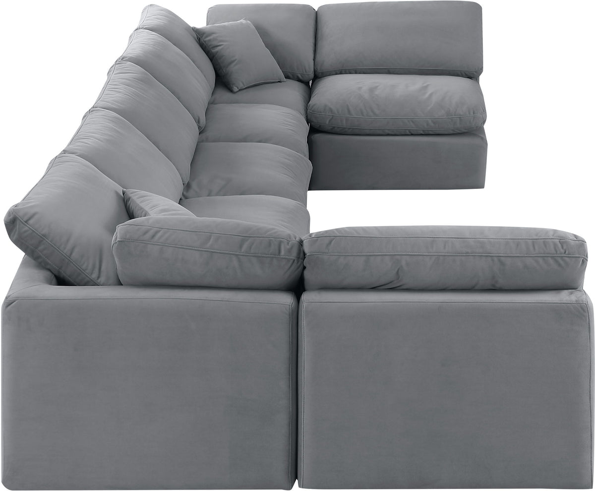 Indulge - Velvet 7 Piece Modular U-Shaped Sectional