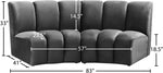 Infinity - 2 Piece Velvet Modular Sectional