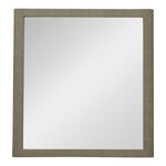 Eastern King Lois - Modern Grey Leather & Beige Shagreen Bedroom Set