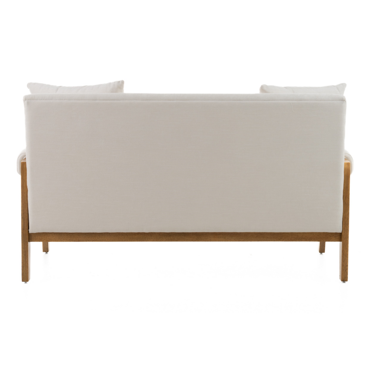 Cynthia - Modern White Fabric + Wood Loveseat by VIG Furniture - View 8