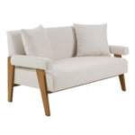 Cynthia - Modern White Fabric + Wood Loveseat by VIG Furniture - View 7