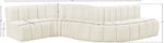 Arc - Velvet 6 Piece Curved Modular Sofa
