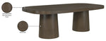 Woodhaven - Solid Wood And Oak Veneer Dining Table