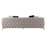 Clarice - Transitional Light Beige Velvet Sofa by VIG Furniture - View 5