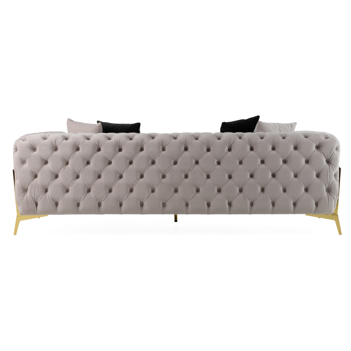 Clarice - Transitional Light Beige Velvet Sofa by VIG Furniture - View 5