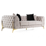 Clarice - Transitional Light Beige Velvet Sofa by VIG Furniture - View 4