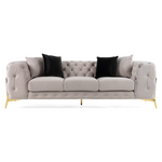 Clarice - Transitional Light Beige Velvet Sofa by VIG Furniture - View 1