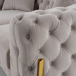 Clarice - Transitional Light Beige Velvet Loveseat by VIG Furniture - View 6