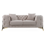 Clarice - Transitional Light Beige Velvet Loveseat by VIG Furniture - View 1
