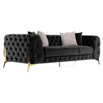Clarice - Transitional Black Velvet Sofa by VIG Furniture - View 4