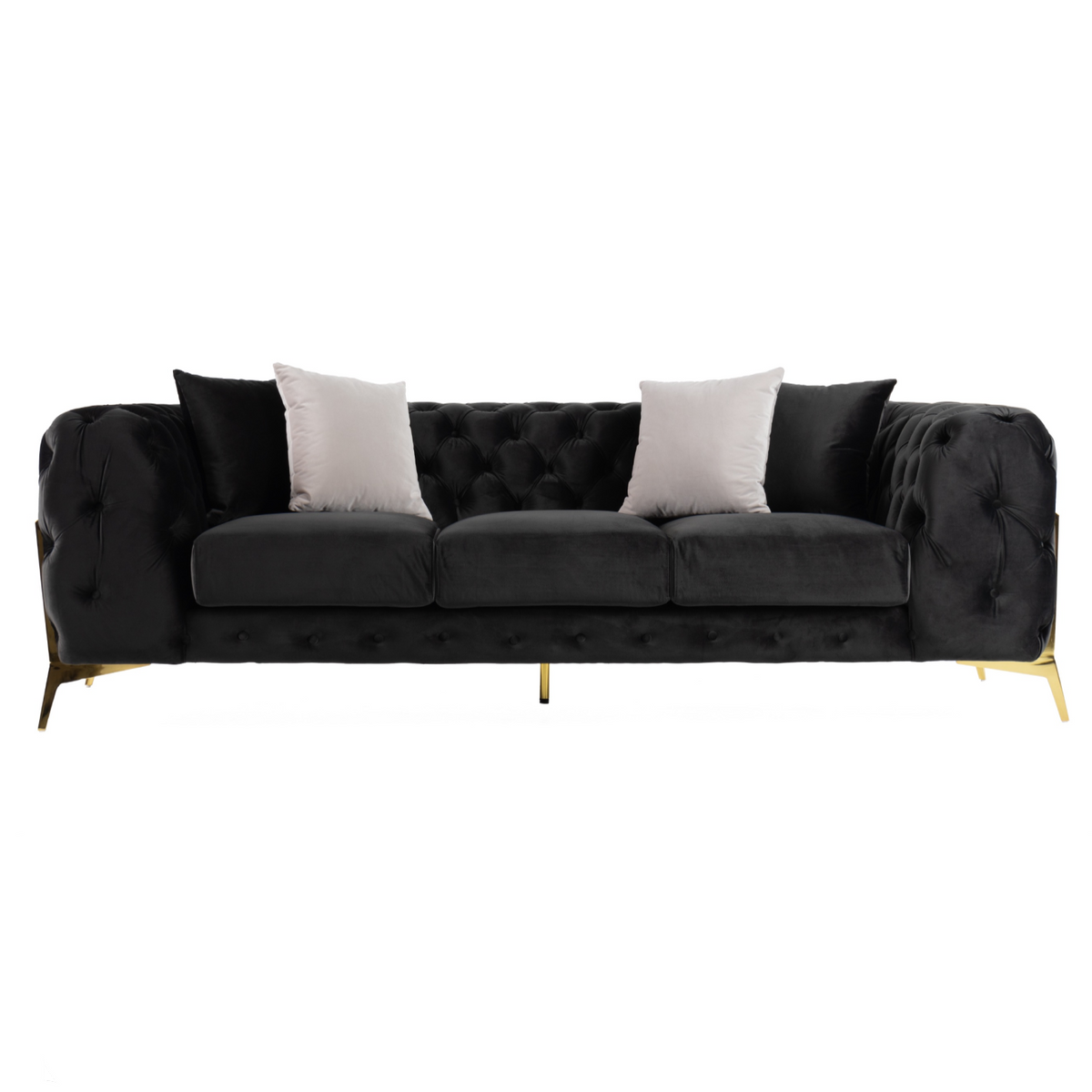 Clarice - Transitional Black Velvet Sofa by VIG Furniture - View 1