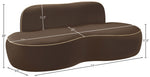 Swerve - Velvet 77" Upholstered Loveseat