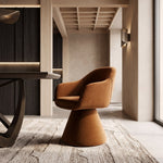Risa Modern Rust Fabric Swivel Dining Chair by VIG Furniture - View 8