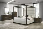 Eastern King Manhattan - Contemporary Canopy Cherry Bedroom Set by VIG Furniture - View 1