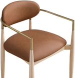 Riccio - Dining Arm Chair (Set of 2) - Natural And Gold Frame