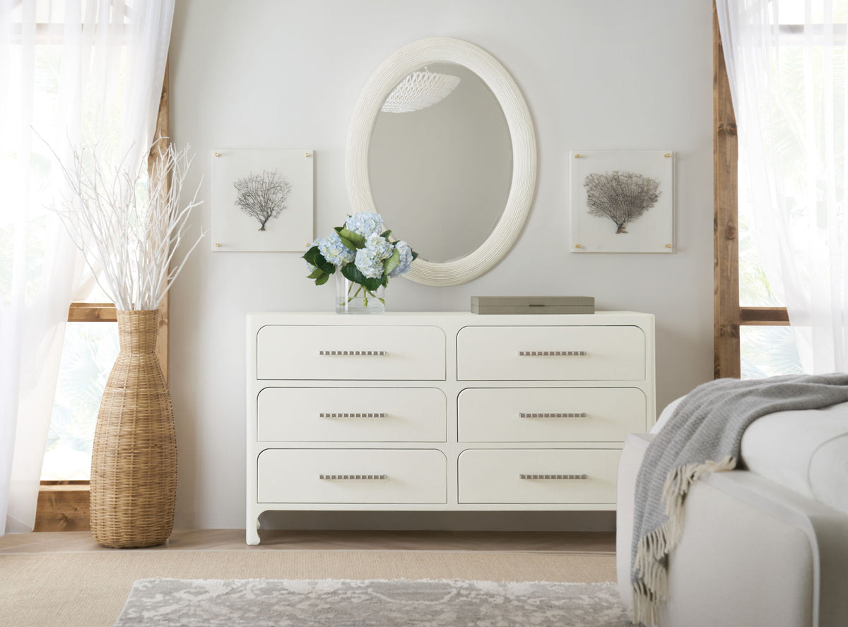 Serenity - Amelia Oval Mirror - White