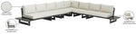 Maldives - 6 Piece Water Resistant Outdoor Patio Modular Sectional With Gray Base