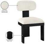 Timbra - Linen Textured Fabric Upholstered Dining Chair (Set of 2) - Black Base