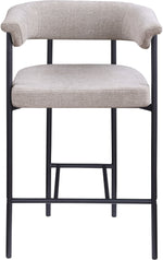 Malin - Linen Counter Stool (Set of 2) - Taupe