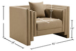 Everett - Vegan Leather Upholstered Chair - Tan