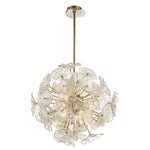 Champagne Lily Pads - Pendant - Light Antique Brass
