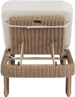 Sandbay - Olefin Water Resistant Fabric And Wicker Outdoor Patio Lounge Chair