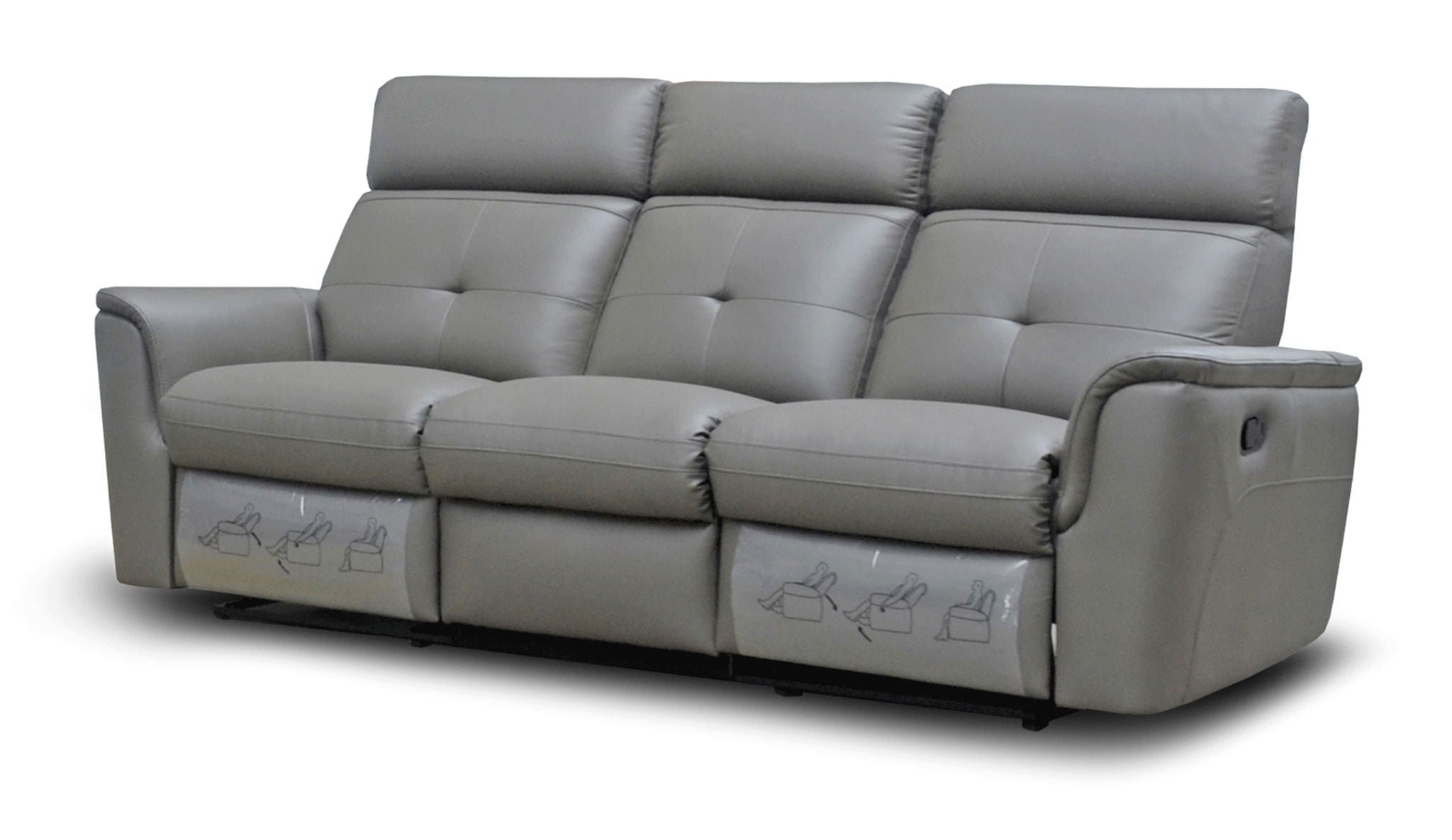 8501 - Sofa With 2 Manual Recliners