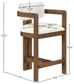 Ravina - Upholstered Counter Stool With Stained Brown Base