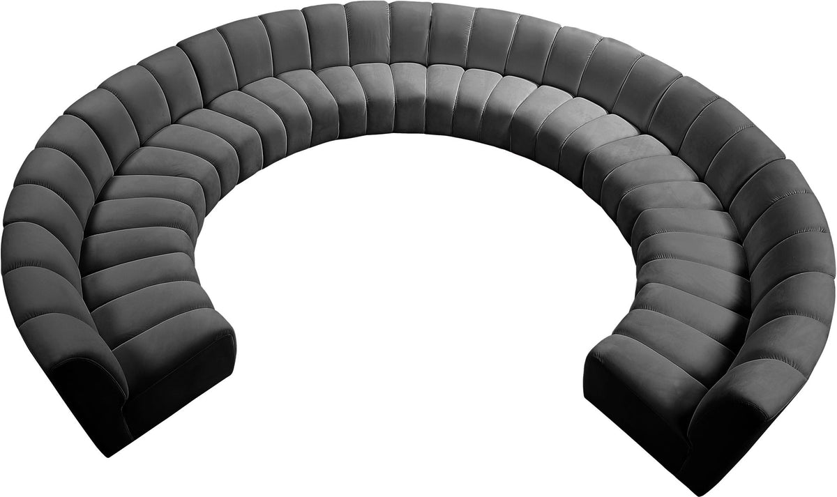 Infinity - 10 Piece Velvet Modular Sectional