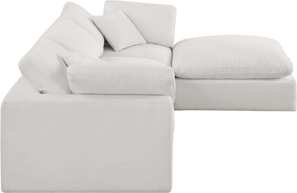Comfy - 4 Piece Linen Fabric Modular Sectional With Chaise